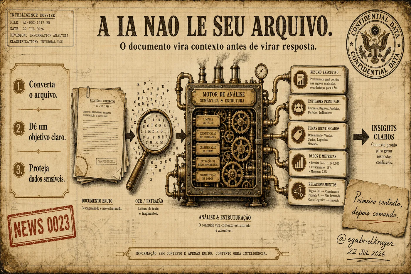 Capa da News 0023: A IA não lê seu arquivo