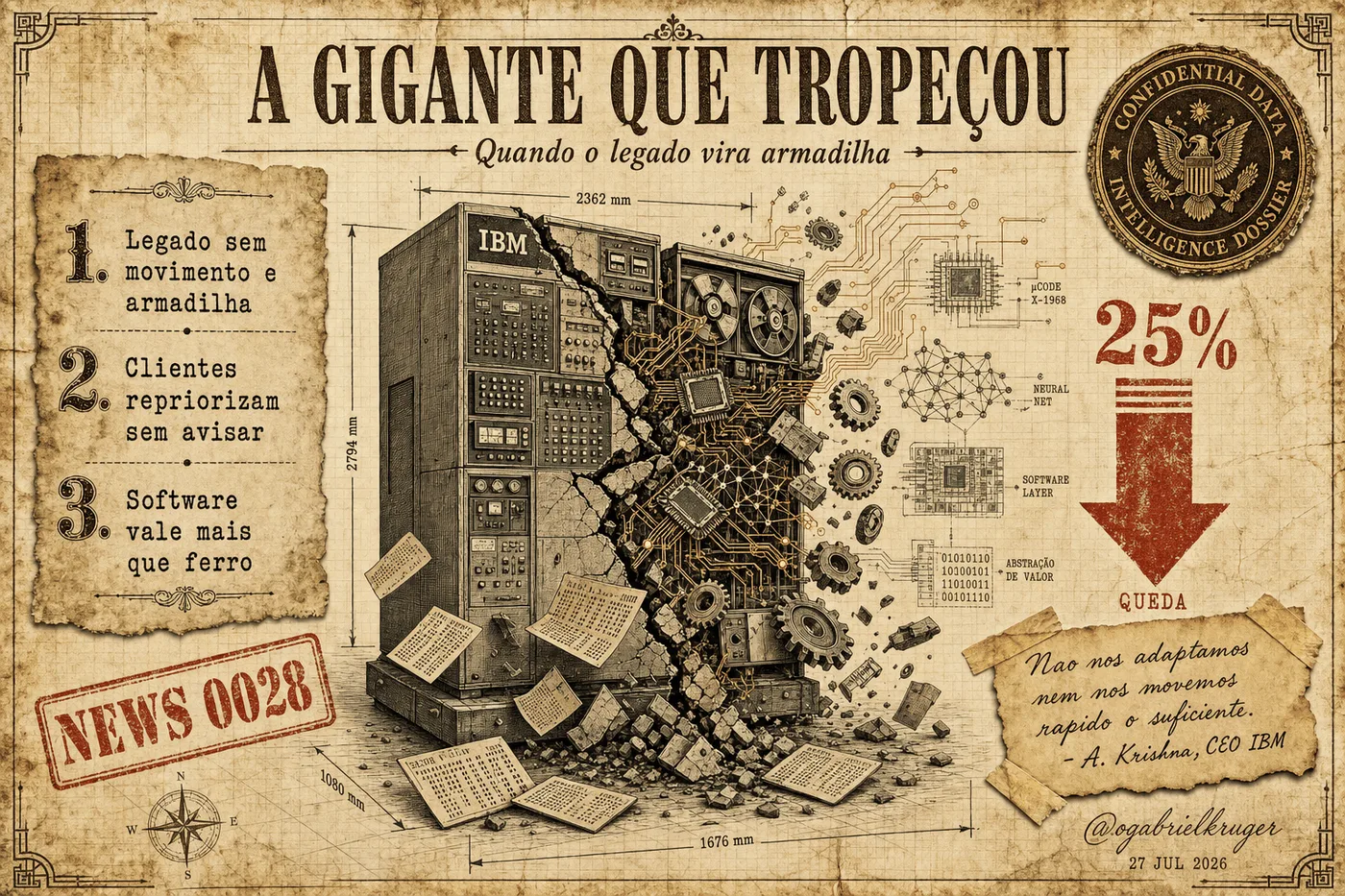 Capa da News 0028: A Gigante Que Tropeçou