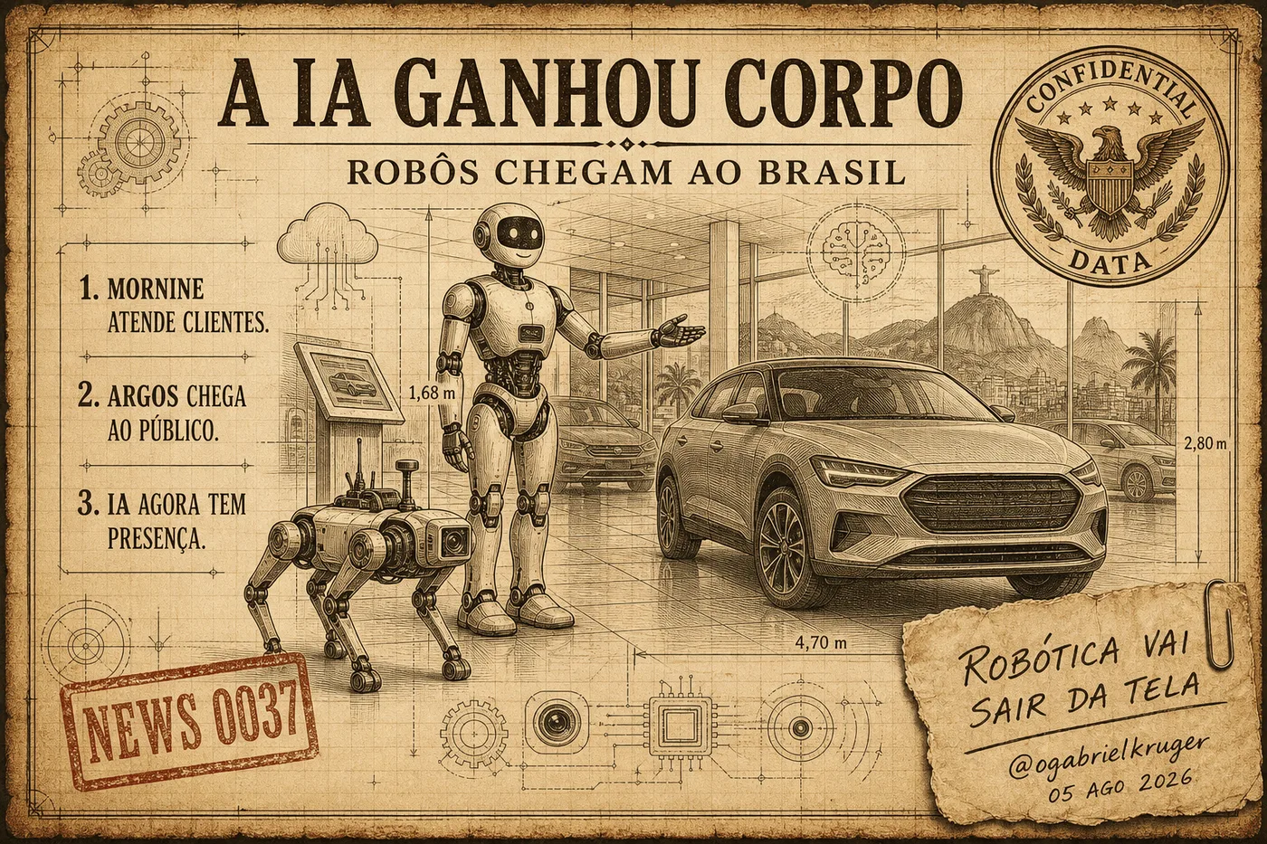 Capa da News 0037: A IA ganhou corpo