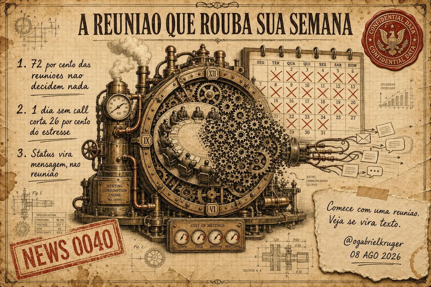 Capa da News 0040: A Reunião Que Rouba Sua Semana
