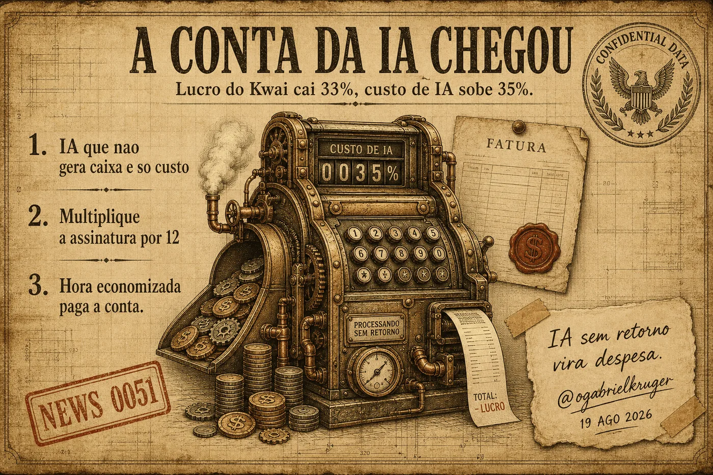 Capa da News 0051: A Conta da IA Chegou