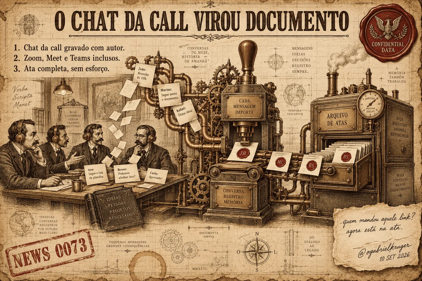 Capa da News 0073: O Chat da Call Virou Documento