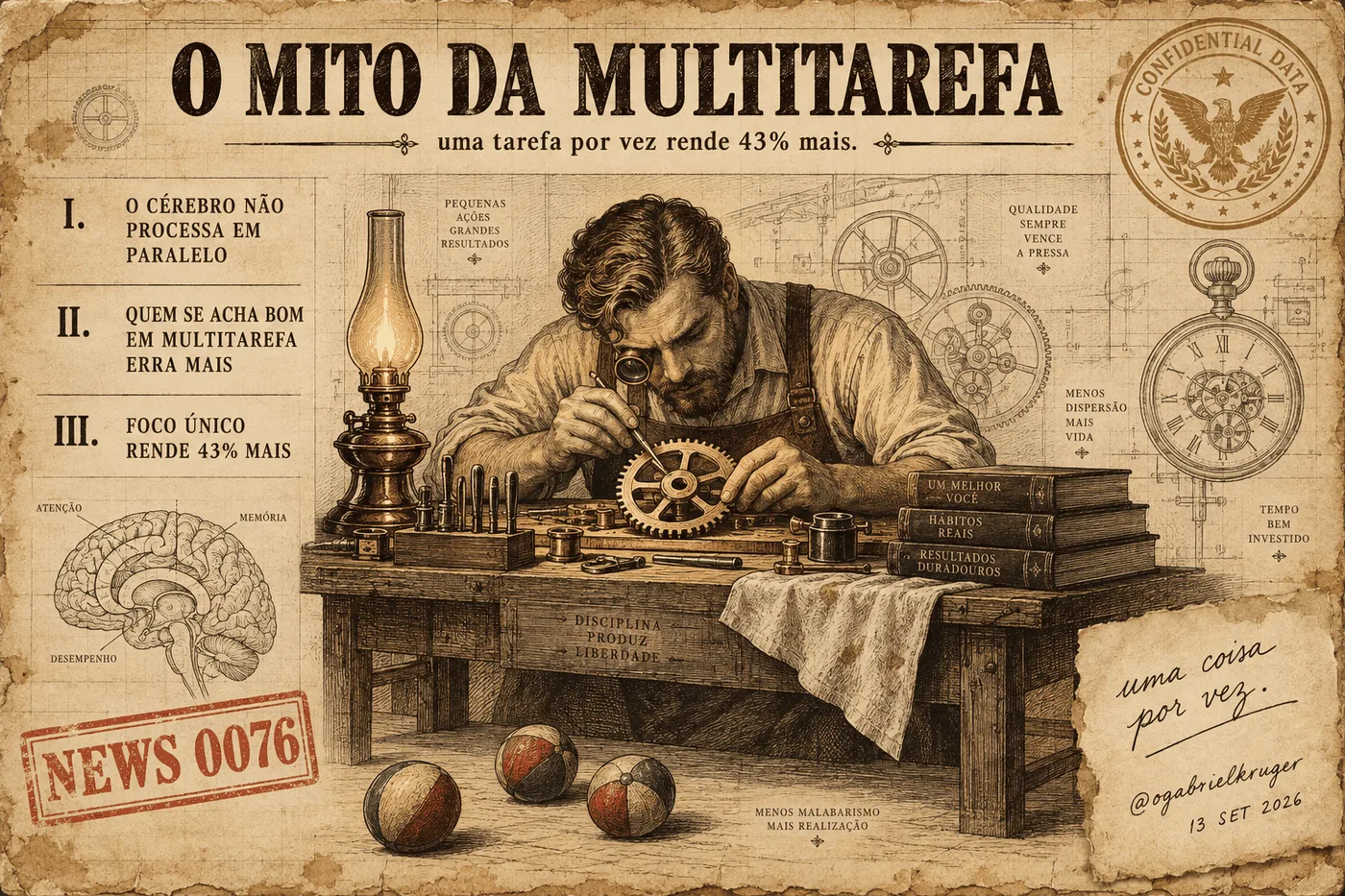 Capa da News 0076: O Mito da Multitarefa