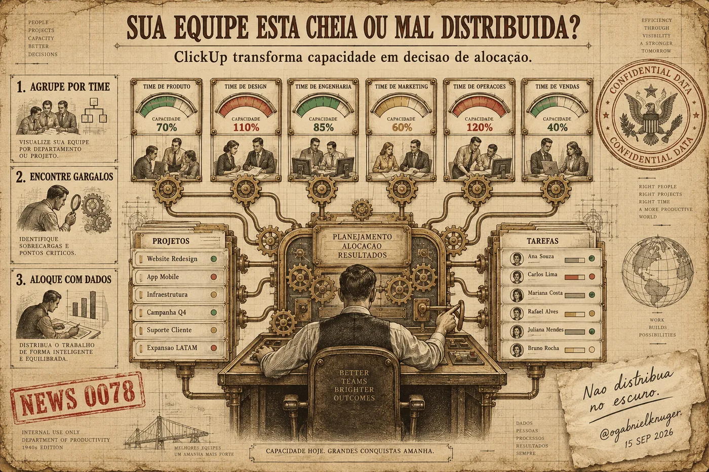Capa da News 0078: Sua equipe está cheia ou mal distribuída?